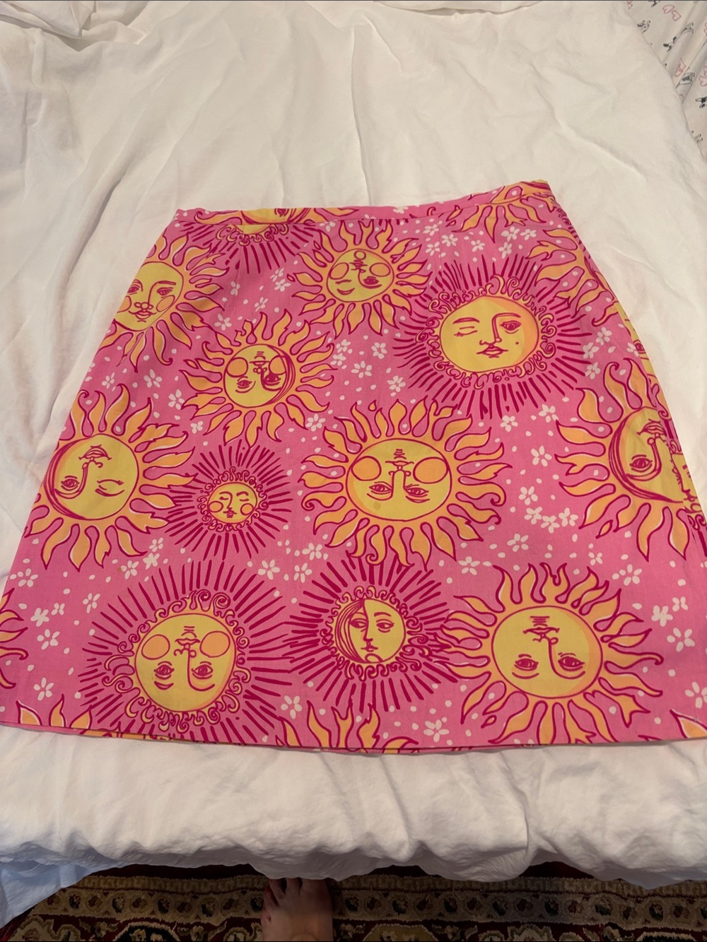 Lily Pulitzer Pink Sun Print Mini Skirt